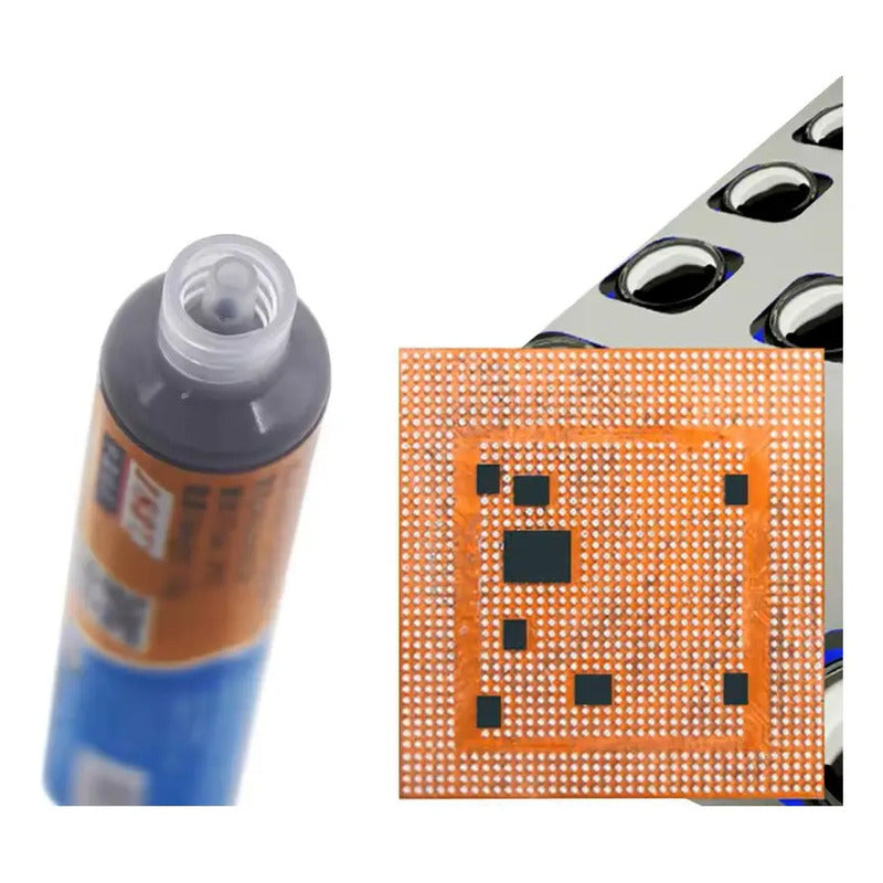 Kit Estaño En Pasta Soldadura Mechanic Jeringa Sn63/pb37 183 Azul Claro